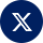 A blue and white icon of an x