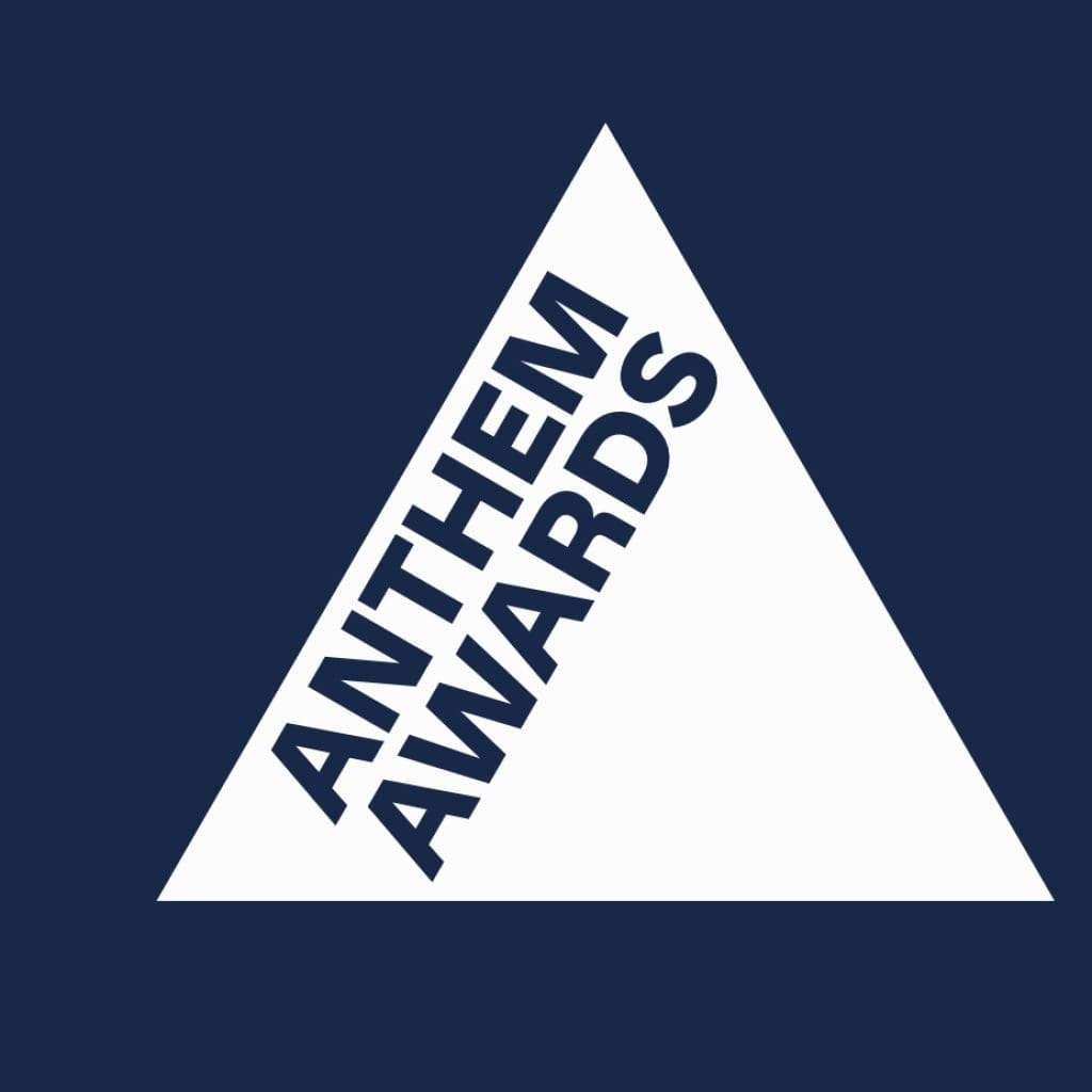Anthem Awards logo in triangular shape.