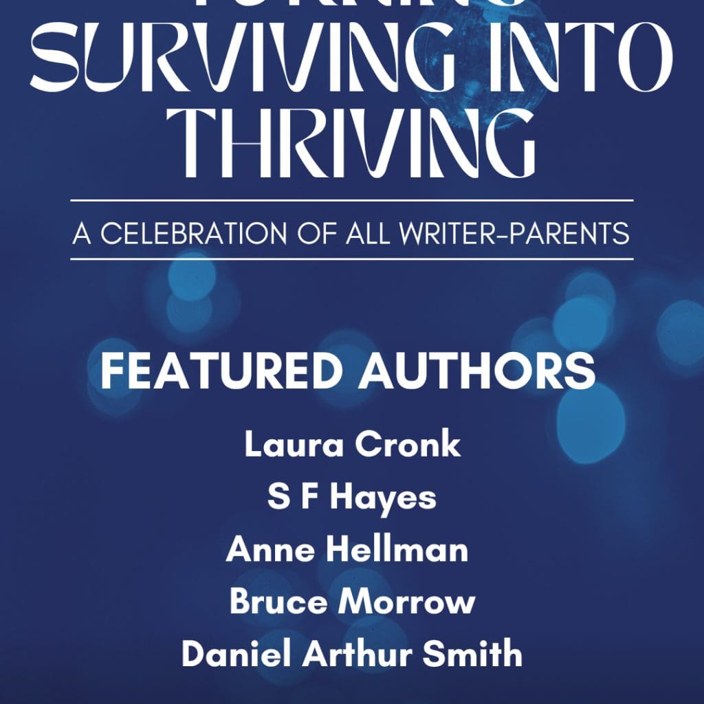 Event poster for writer-parents celebration.